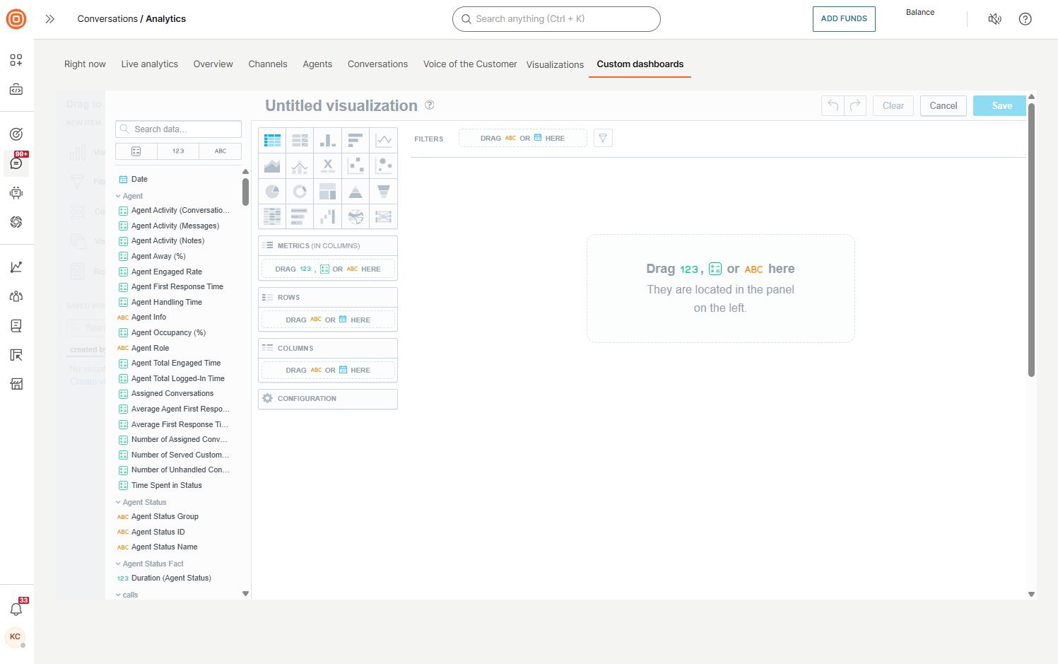 Analytics - Metrics in folders