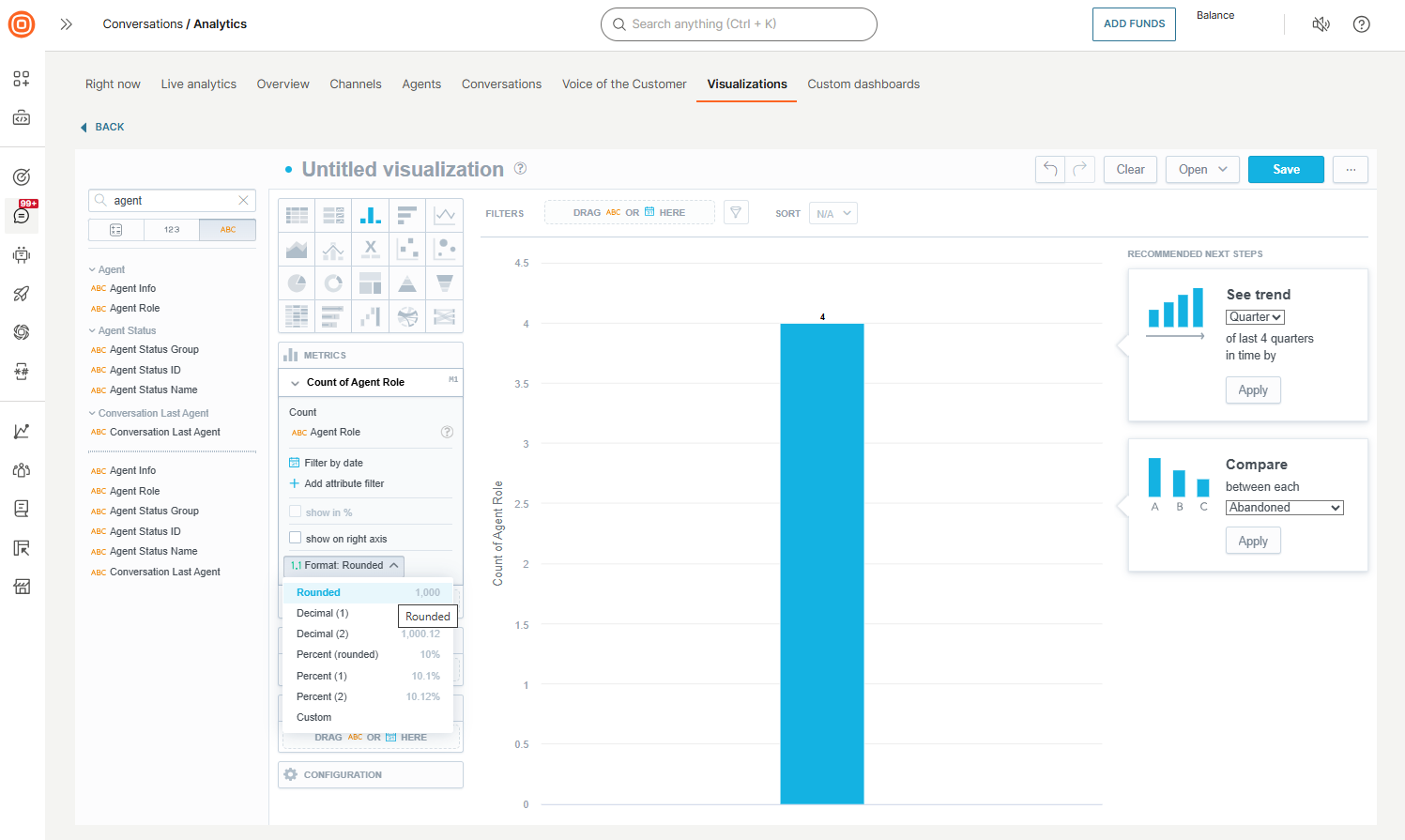 Conversations - Format data values