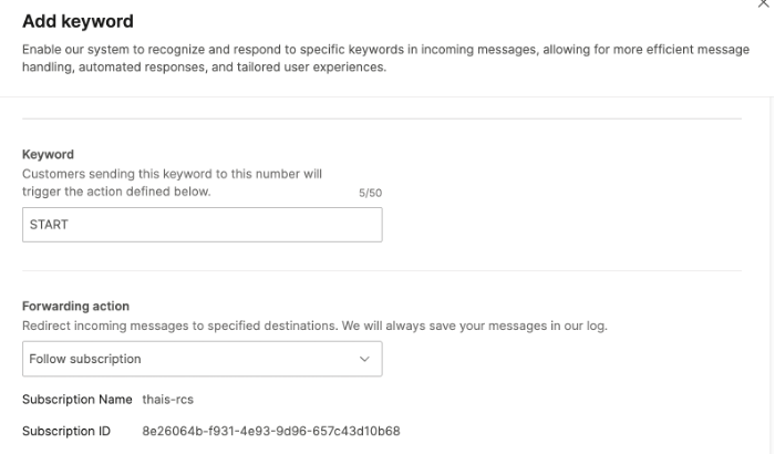 Add to blocklist keyword configuration