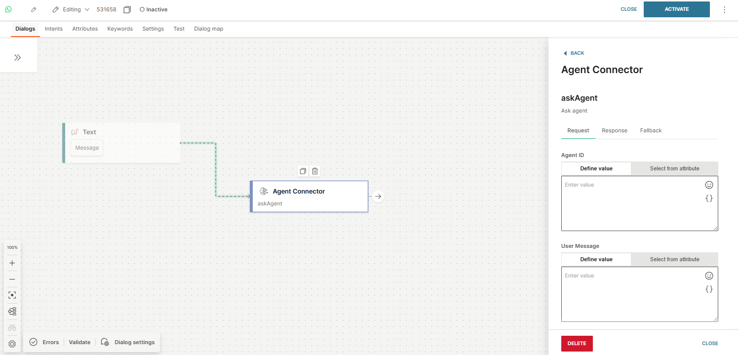 AgentOS AI agent in Chatbot