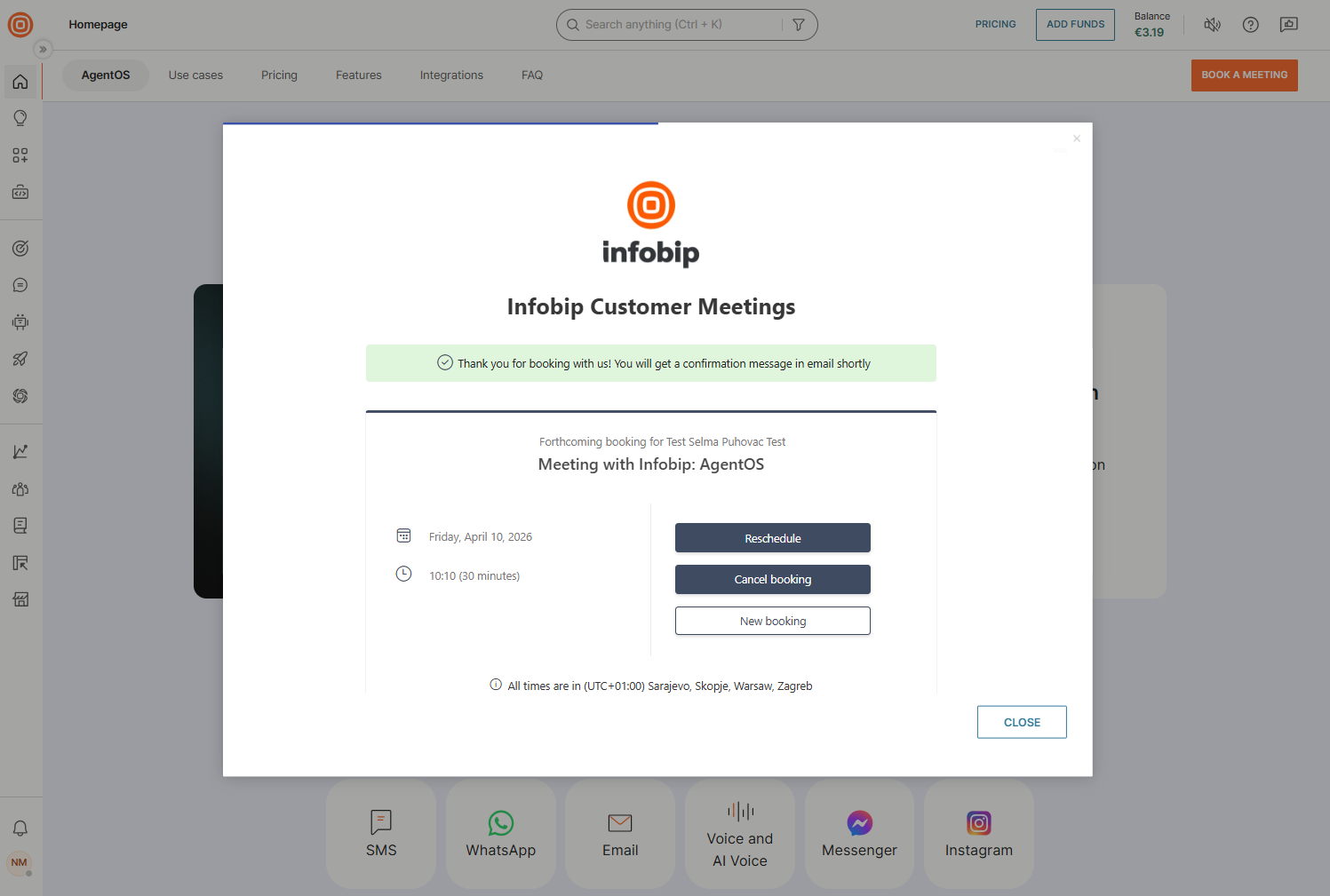 Image that shows email confirmation