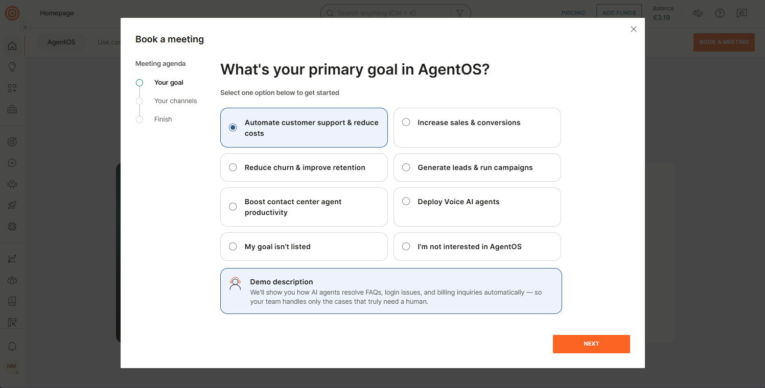 Select your primary goal