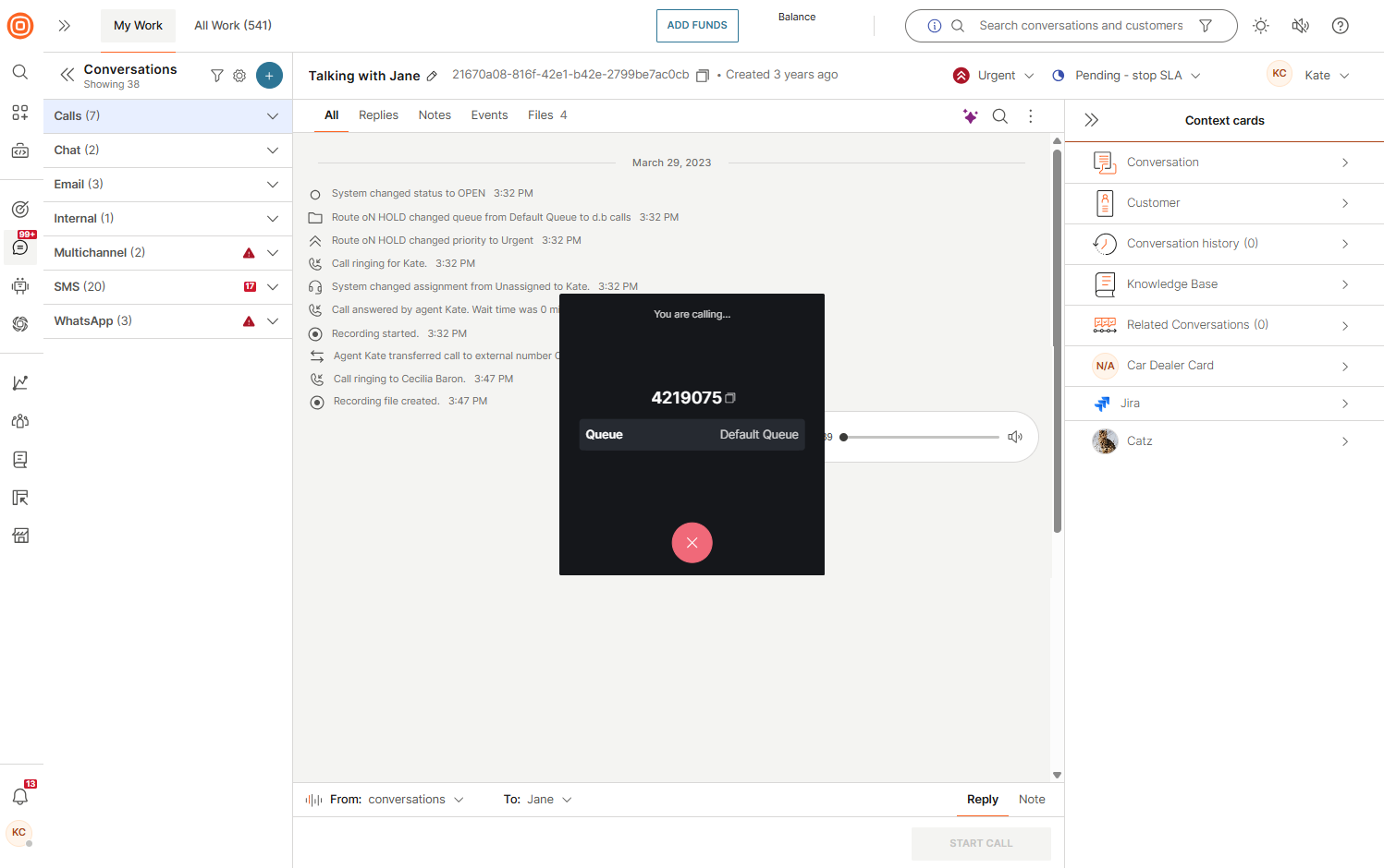 Calls - Receive a call