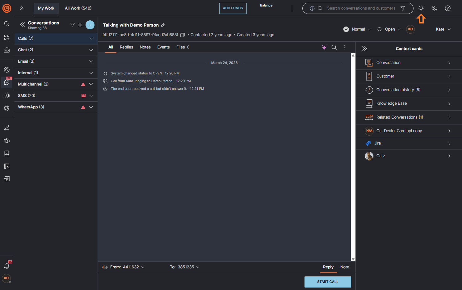 Conversations - Dark mode enablement