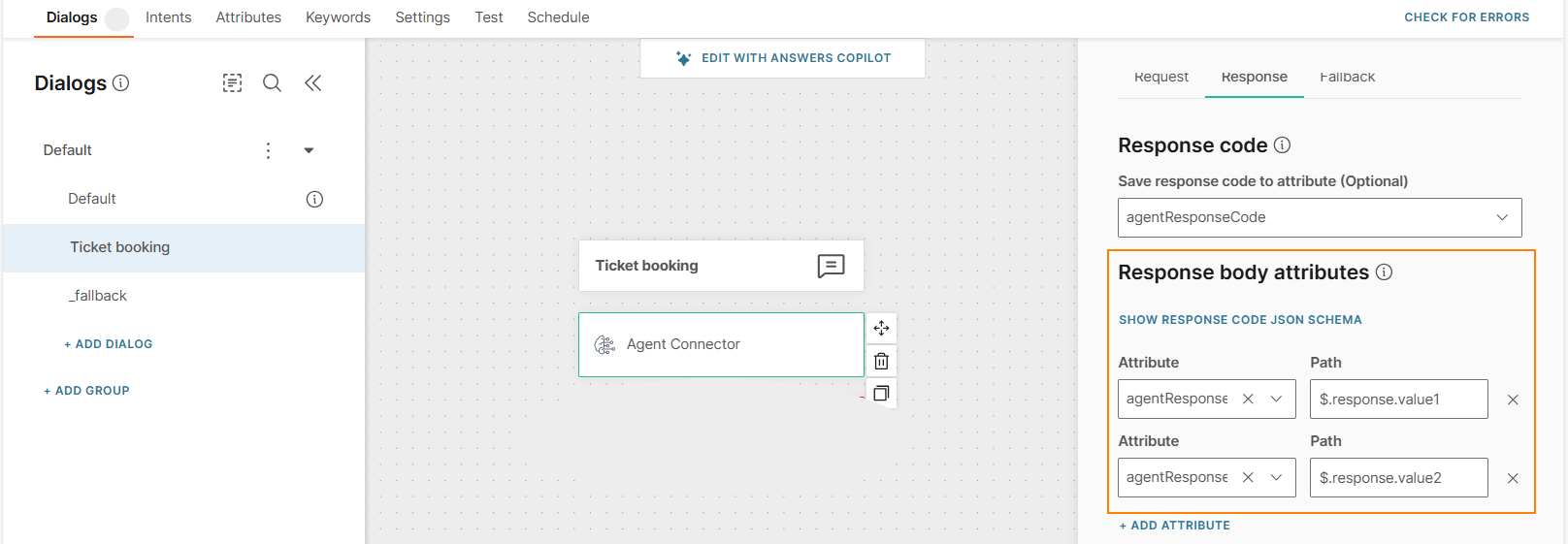 Save response body to attribute
