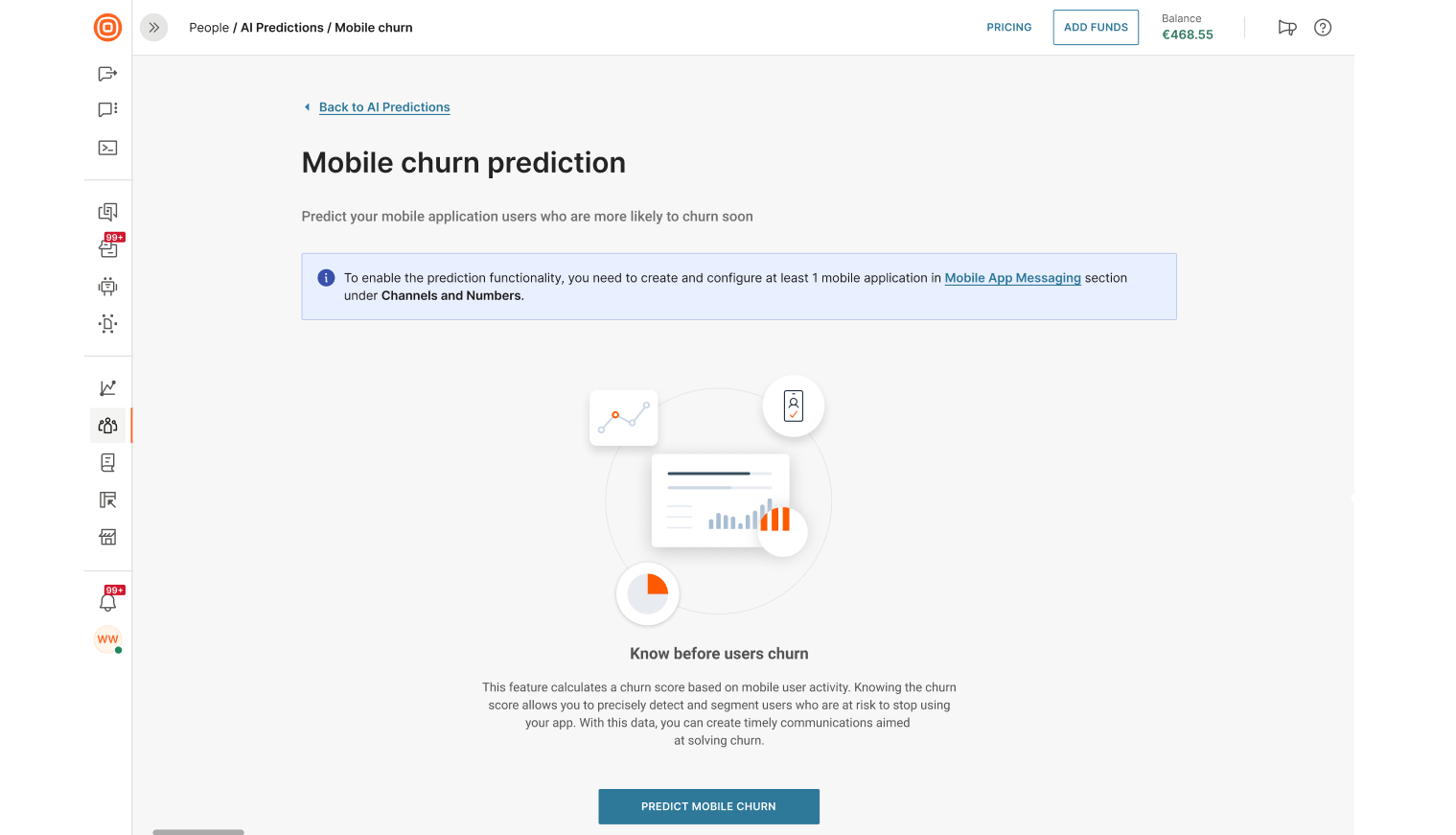 ai predictions mobile churn prediction
