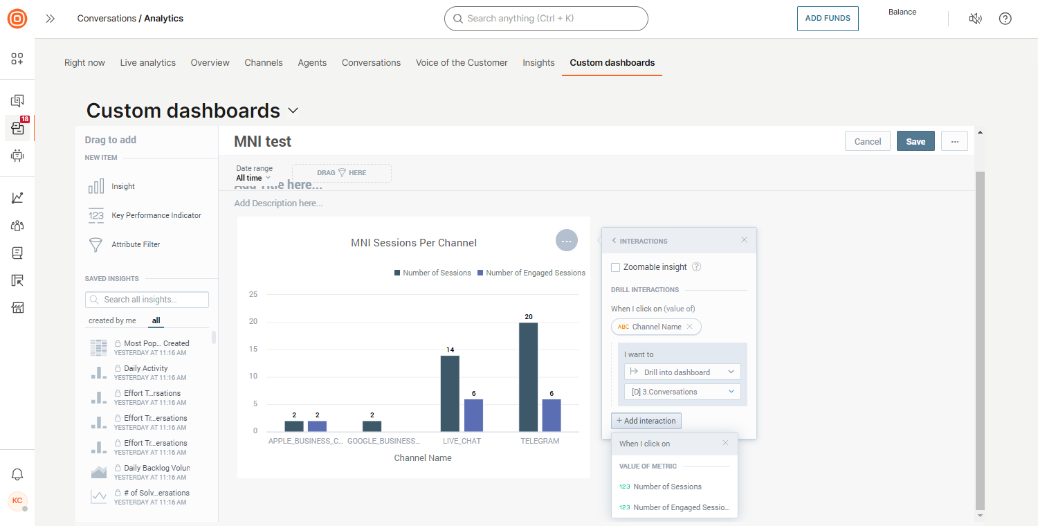 Advanced analytics - Drill into data