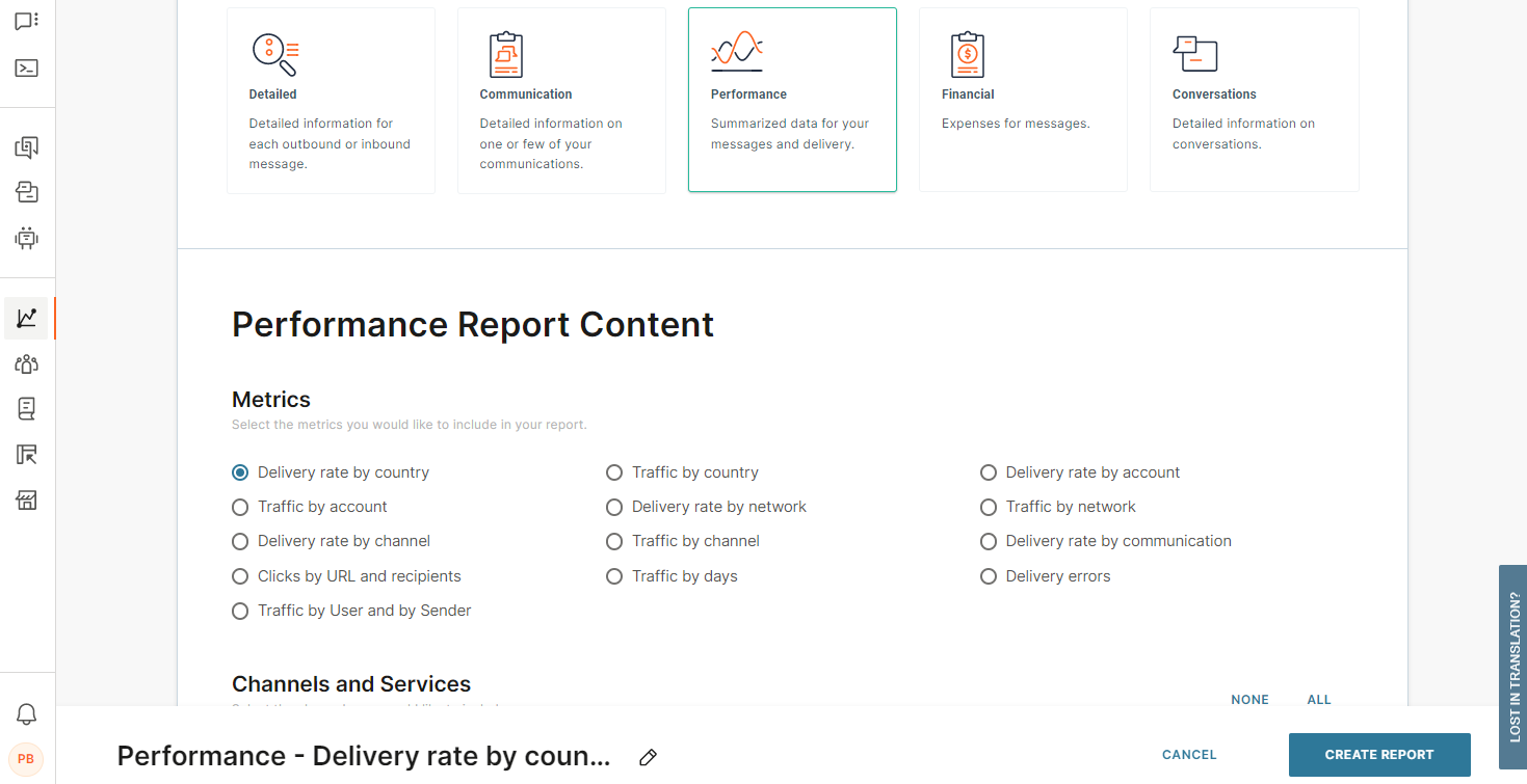 Create Performance report