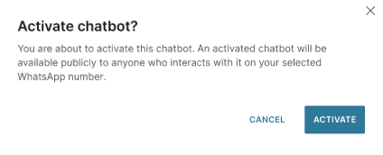 Activate the chatbot