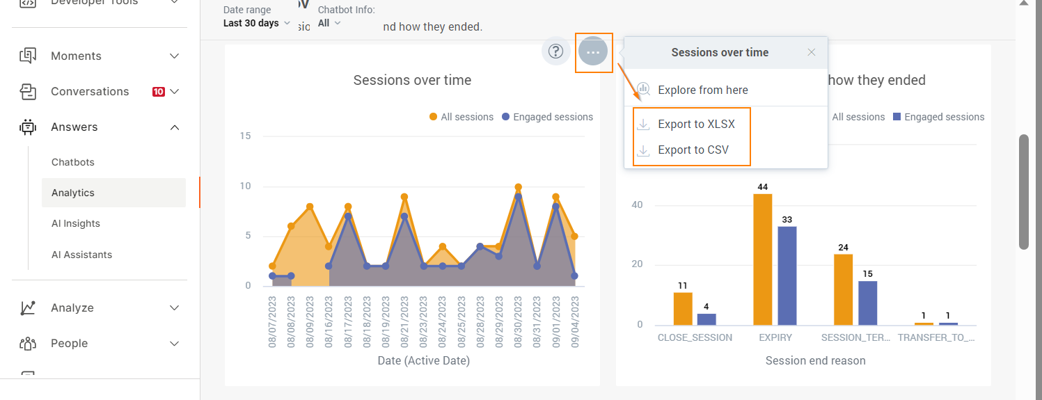 Export a dashboard