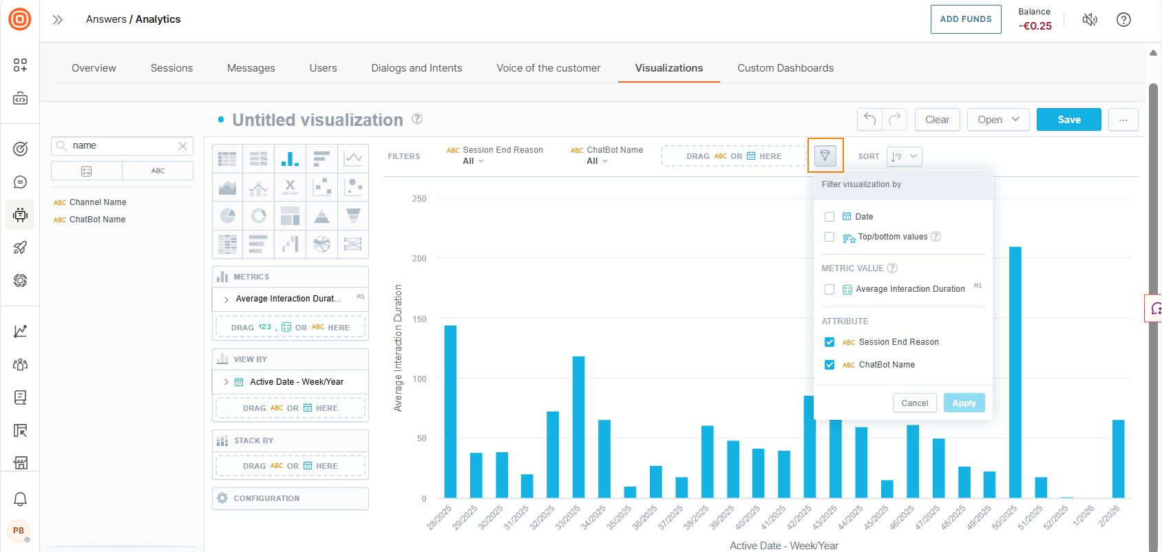 Image that shows how to apply filter values
