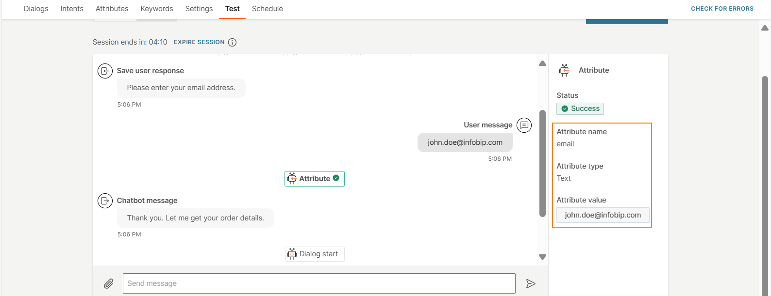 How to use an attribute - test in simulator