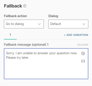 Set fallback options