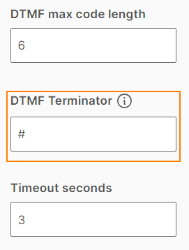 Specify the DTML code terminator