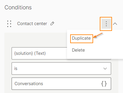 How to duplicate a condition