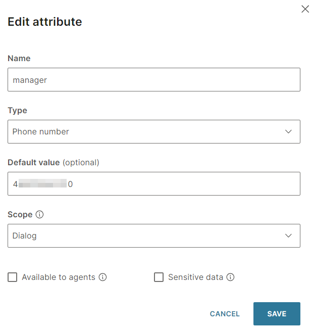 Fields in a standard attribute