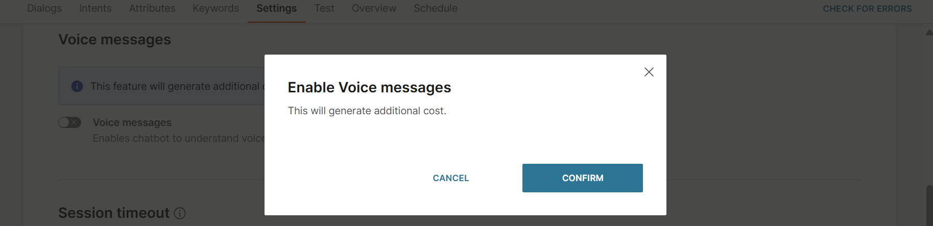 Confirm your selection