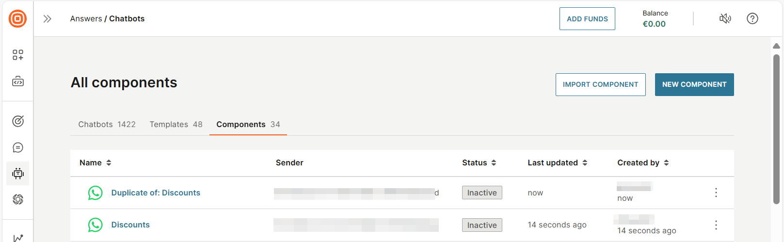 View the duplicate component