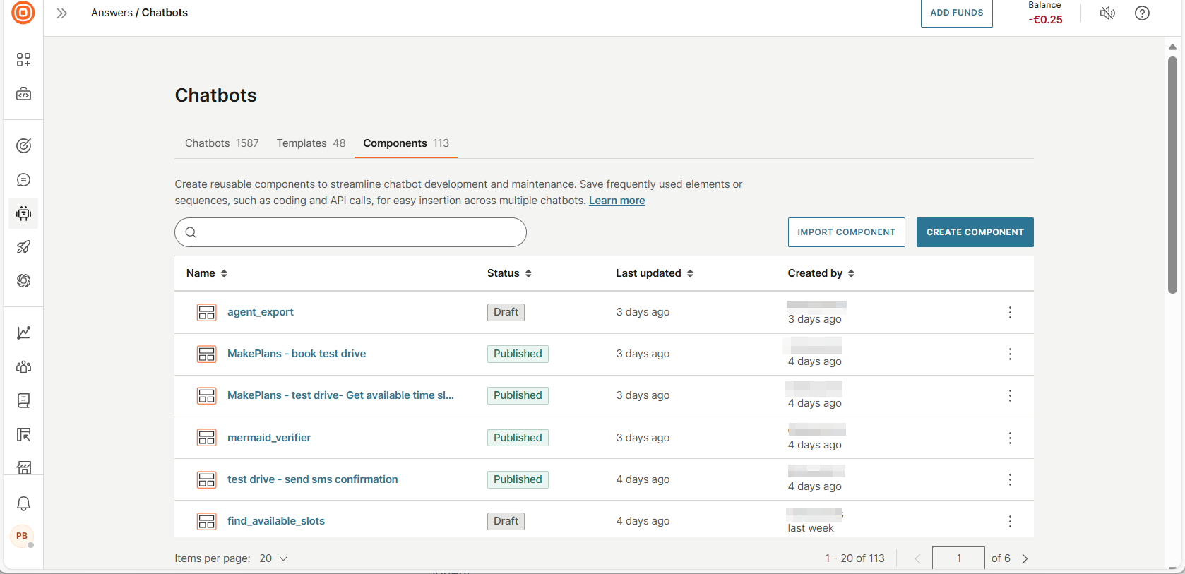 View the duplicate component