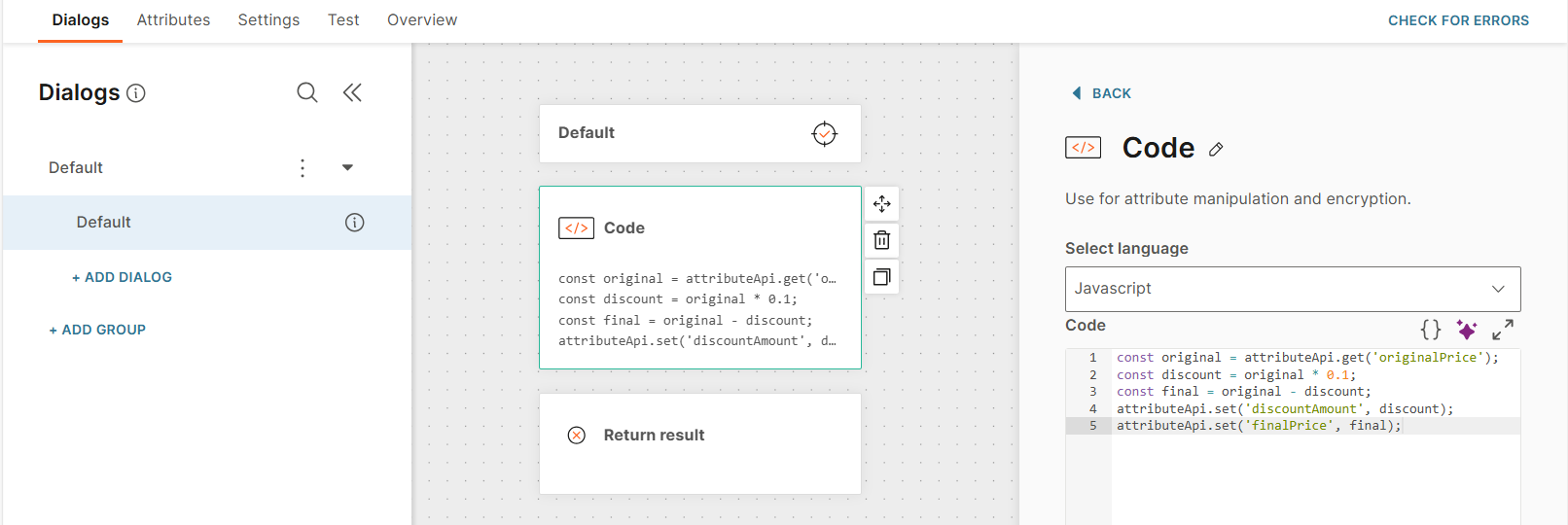 Add dialogs to the component