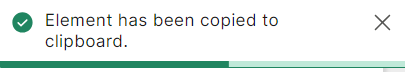 Notification that element has been copied