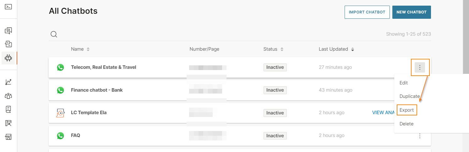 Export Chatbots