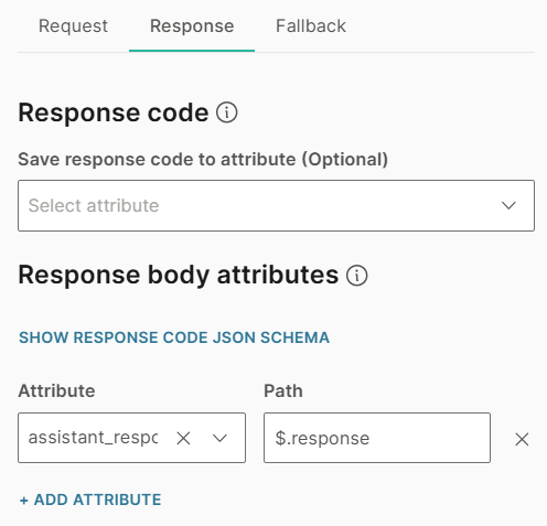 Configure the response