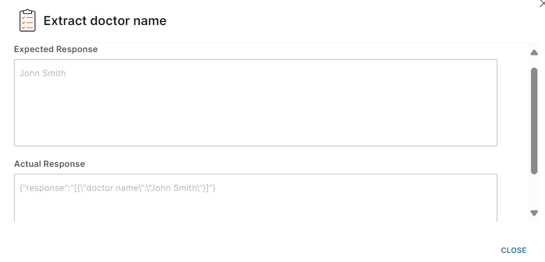 View results of the test case