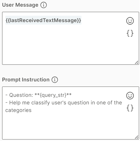 Configure the prompt instruction