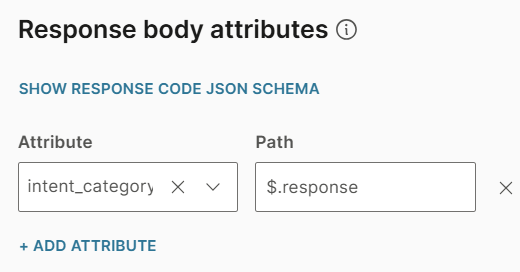 Configure the response