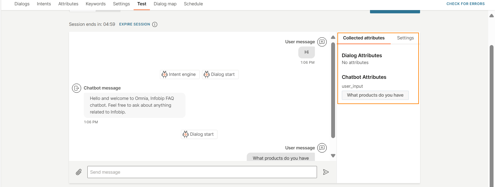 Image that shows collected attributes