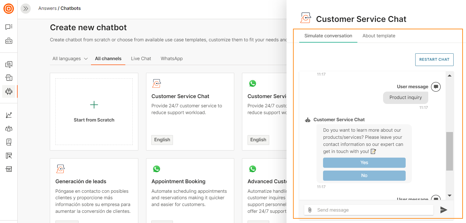 Simulate the conversation