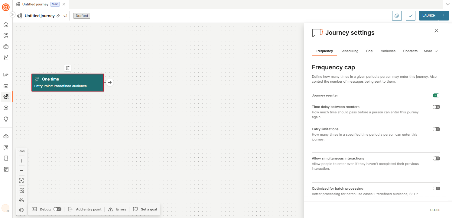 Automation Studio Journey settings