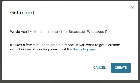 Broadcast - Get report