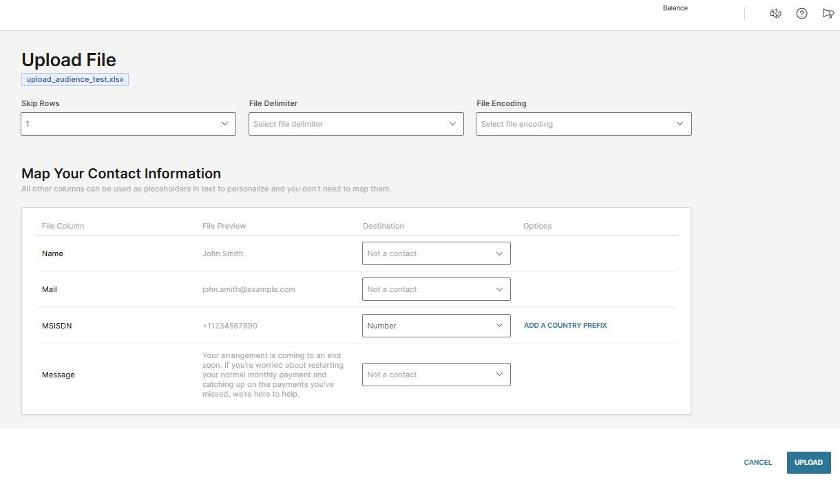 Broadcast - Upload File