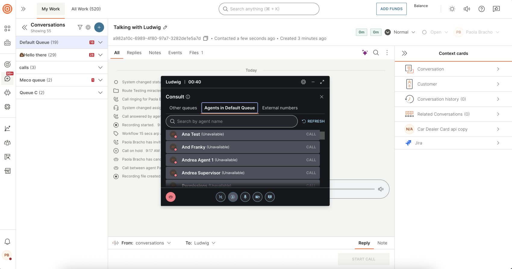 Calls - Consult call options