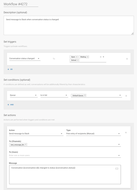 Configure Conversations workflow