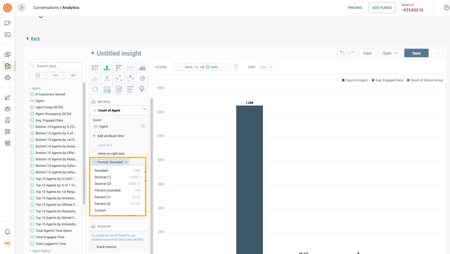 Conversations - Format data values