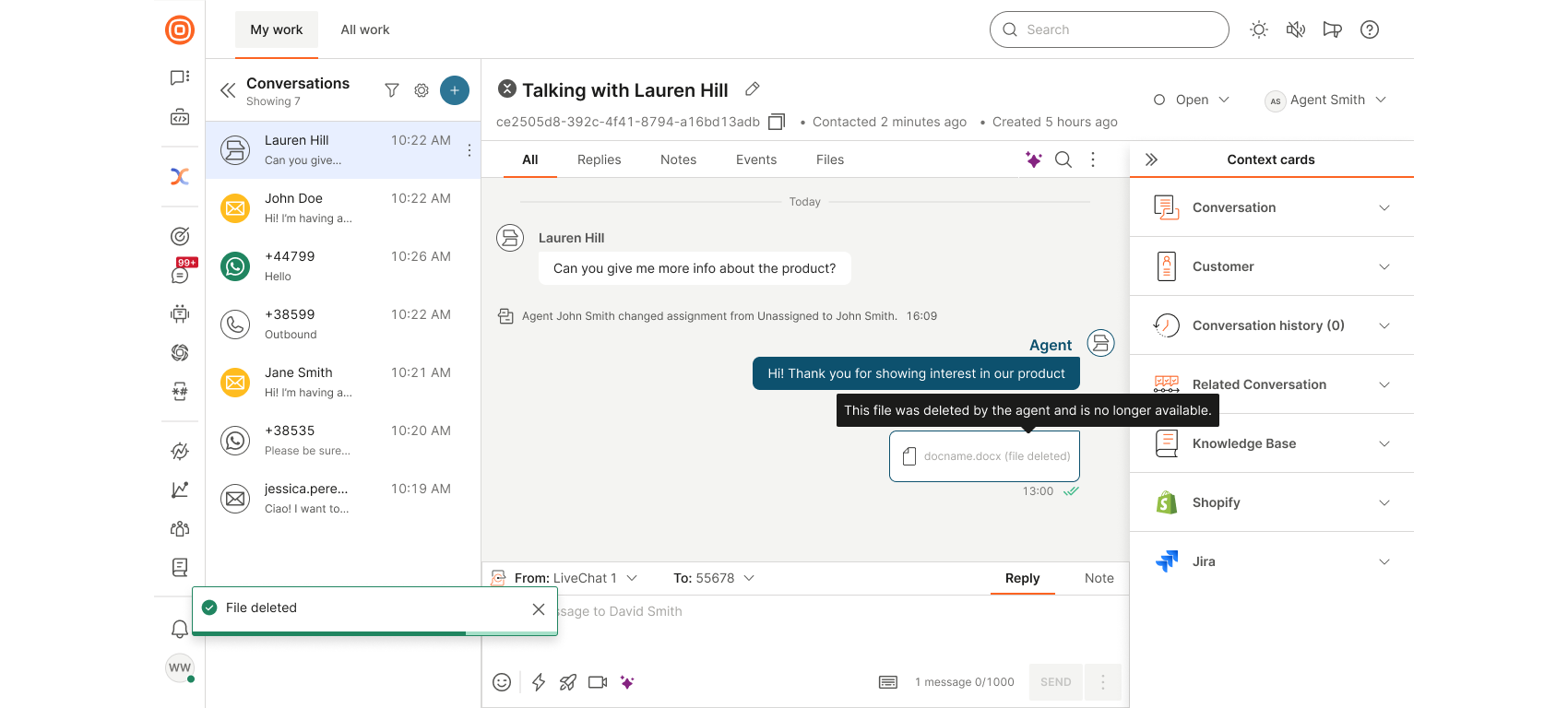 Conversations - Deleted file