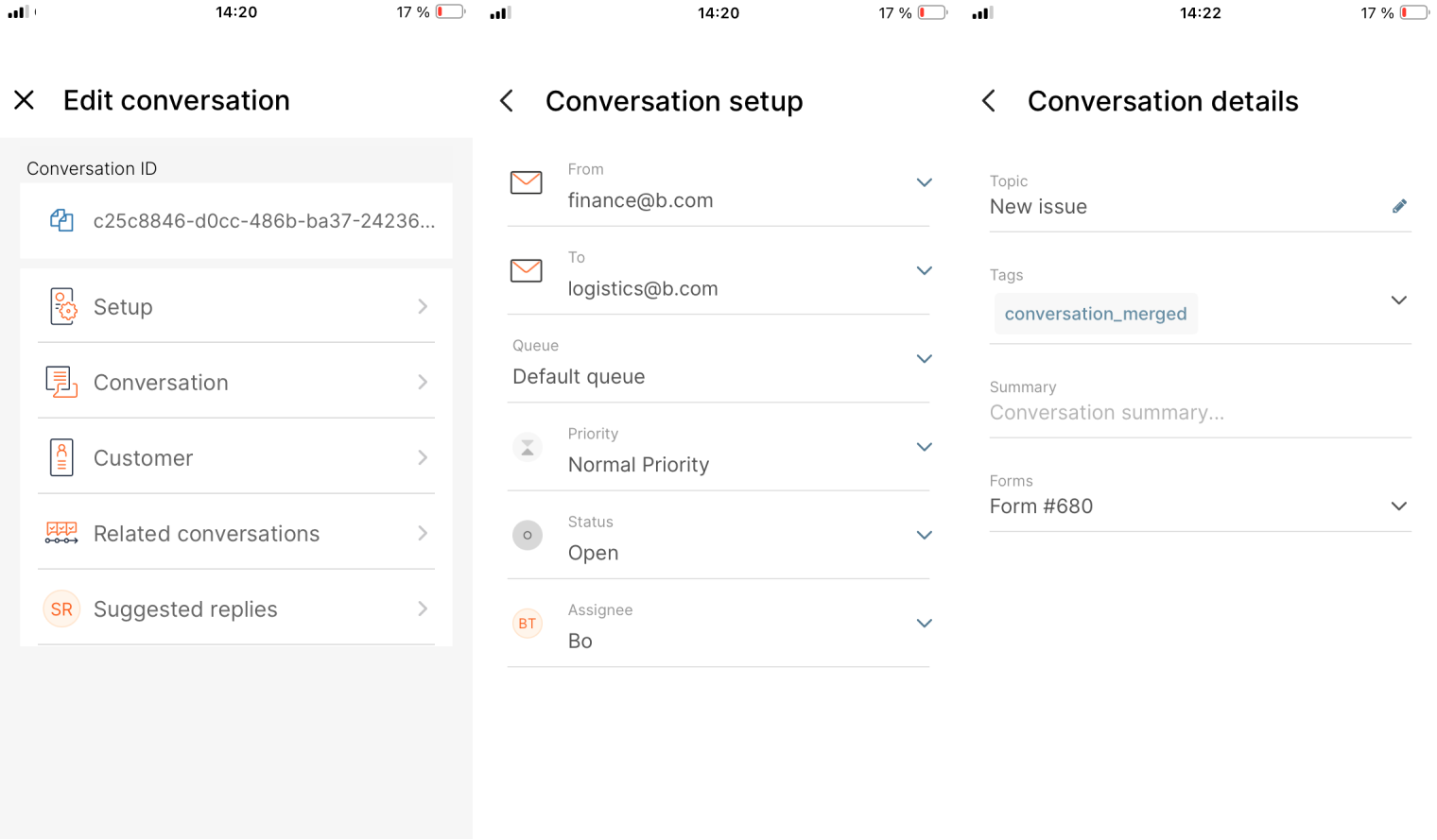 Agent guide - Mobile context cards