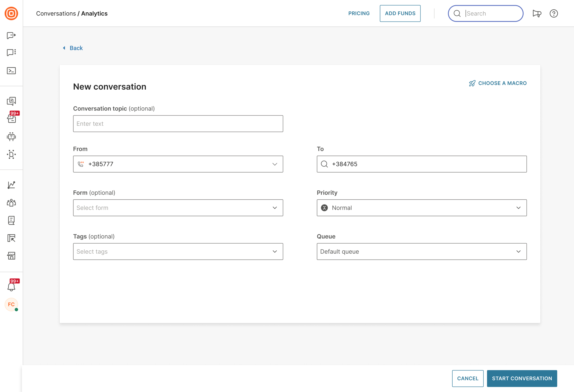 Outbound calls management