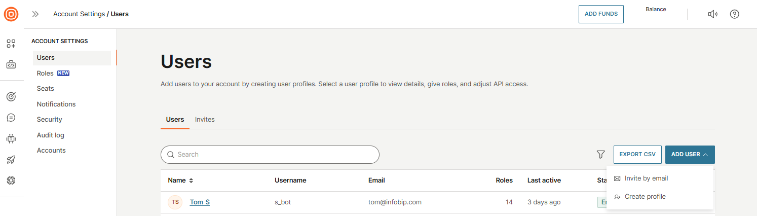 Essentials - Create user