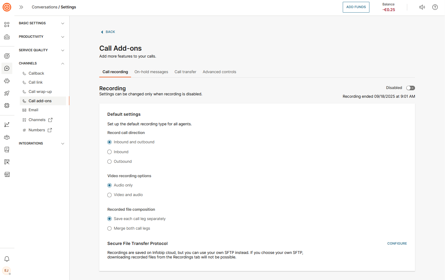 Calls - Recording