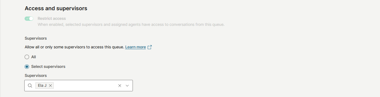 Conversations - Access option