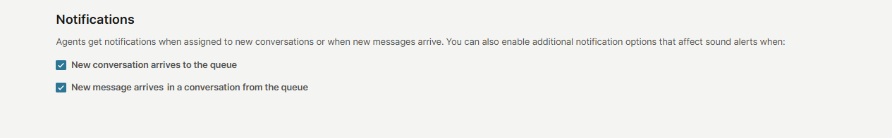 Conversations - Notifications option