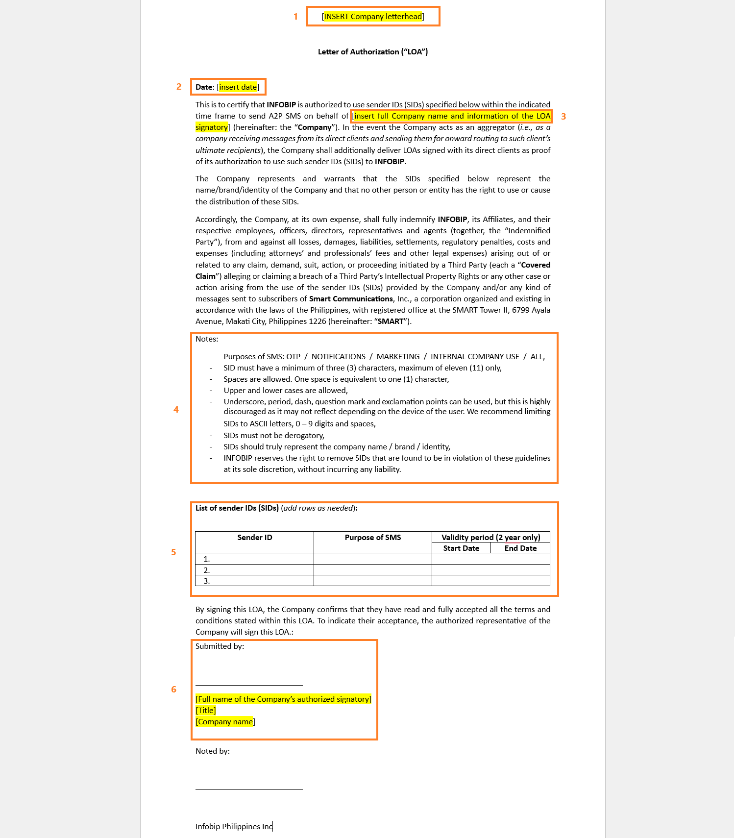 Essentials - Direct customers LOA
