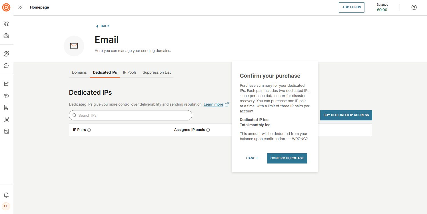Email - Buy IP address confirm