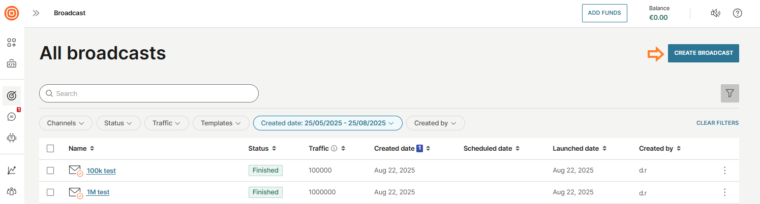 Validation over Broadcast