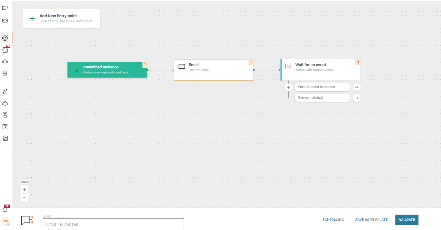 Create Flow Email Wait for Event