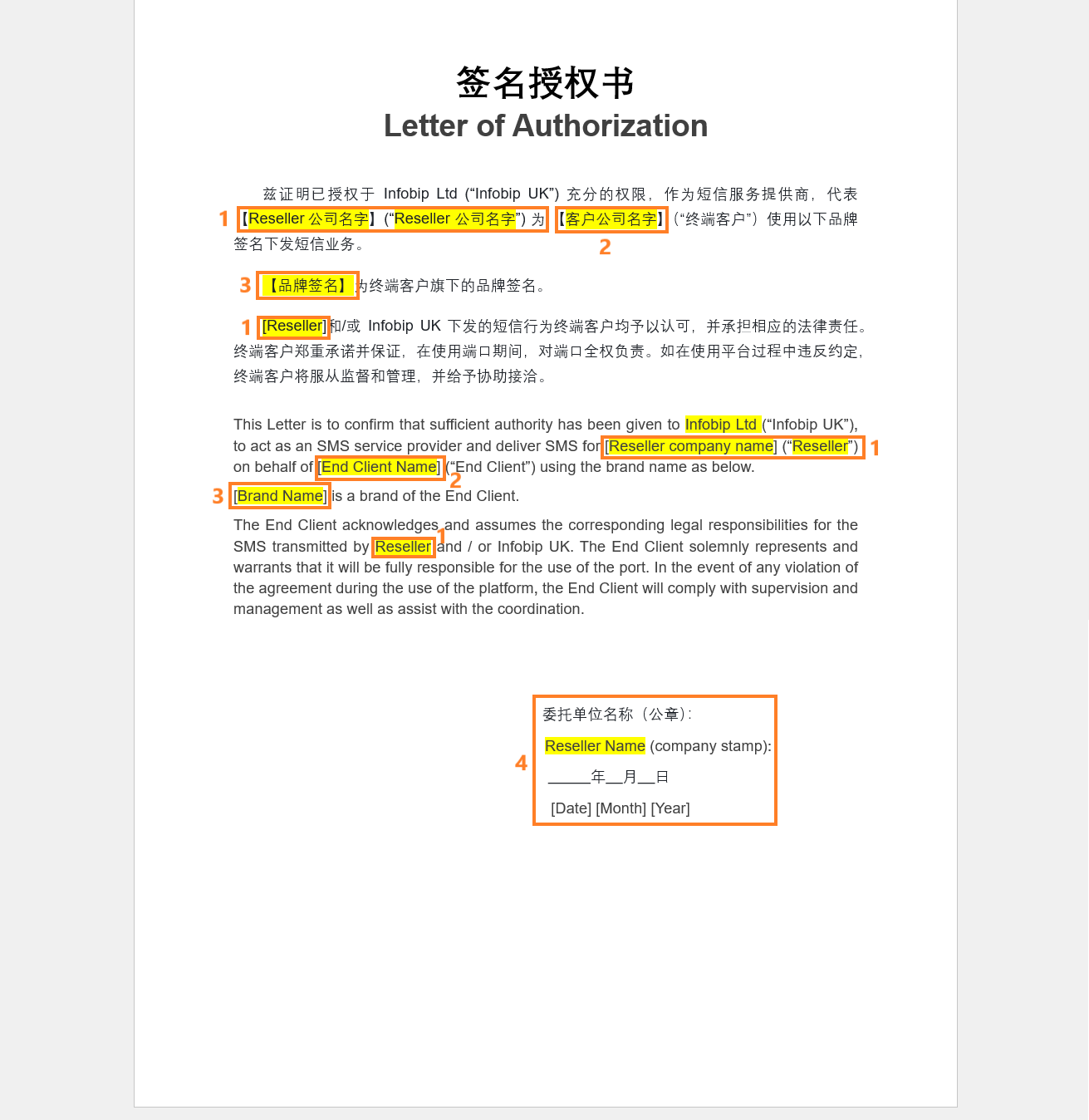 Essentials - China LOA for resellers
